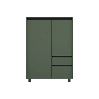 Комод Лаундж REG2D1S1K Зеленый дымчатый/черный Гербор (Gerbor) Украина
