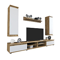 Стінка у вітальню Люсія 220 Дуб тахо/німфеа альба Гербор (Gerbor) Україна