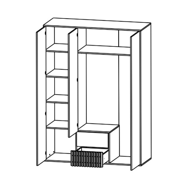 Шкаф Брус SZF3D2S Дуб сонома / нимфеа альба Гербор (Gerbor) Украина