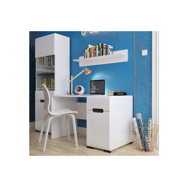 Витрина Ацтека REG1W1D/21/6 с подсветкой Белый / белый глянец ВМК (БРВ) Украина