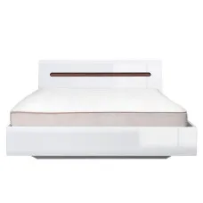 Ліжко каркас Ацтека LOZ/160 Білий/білий глянець ВМК (БРВ) Україна