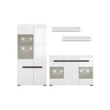 Набір меблів у вітальню Ацтека N77861 Білий / білий глянець ВМК (БРВ) Україна