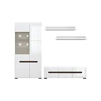 Набір меблів у вітальню Ацтека N77853 Білий / білий глянець ВМК (БРВ) Україна