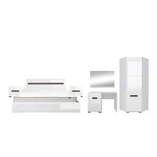 Набор мебели в спальню Ацтека N77852 Белый / белый глянец ВМК (БРВ) Украина