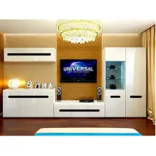 Набір меблів у вітальню Ацтека N77815 Білий / білий глянець ВМК (БРВ) Україна