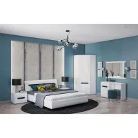 Набір меблів в спальню Ацтека N77790 Білий/білий глянець ВМК (БРВ) Україна