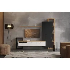 Гостиная Деонис Черный / нимфея альба / дуб крафт золотой (Gerbor) Украина