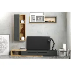 Гостиная Кальвадос дуб тахо / антрацит ВМК (БРВ) Украина