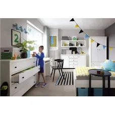 Набір меблів в дитячу Крістіна N77823 Білий / білий глянець ВМК (БРВ) Україна