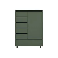 Комод Лаундж REG1D5S1K Зеленый дымчатый/черный Гербор (Gerbor) Украина