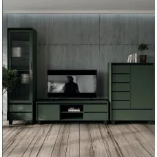 Набор мебели в гостиную Лаундж N100047 Зеленый дымчатый/черный Гербор (Gerbor) Украина