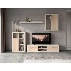 Гостиная + подсветка Сансет кашемир / Дуб сонома ВМК (БРВ) Украина