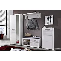 Набір меблів у передпокої Флеймс N77901 Білий/білий глянець ВМК (БРВ) Україна