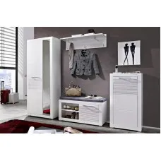 Набір меблів у передпокої Флеймс N77901 Білий/білий глянець ВМК (БРВ) Україна