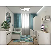 Набір меблів в дитячу Ацтека Білий / білий глянець ВМК (БРВ) Україна