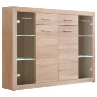 Комод із підсвічуванням Елія KOM2D2S2W Дуб сонома / дуб сонома ВМК (БРВ) Україна