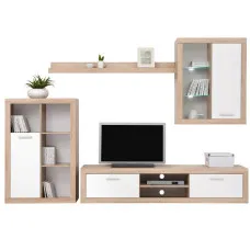 Гостиная с подсветкой Сансет Дуб сонома/нимфея альба ВМК (БРВ) Украина