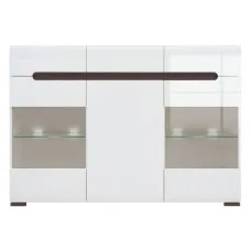 Тумба Ацтека KOM2W1D3S/10/15 N с подсветкой Белый/белый глянец ВМК (БРВ) Украина