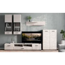 Вітальня Арктика з підсвічуванням кашемір глянець ВМК (БРВ) Україна