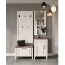 Набор мебели в прихожую Канди N77906 Белый альпийский / дуб стерлинг / белый матовый ВМК (БРВ) Украина