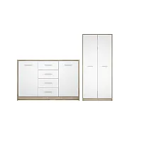 Набір меблів Непо Комод KOM2D4S Шафа SZF2D Дуб сонома/німфеа альба Гербор (Gerbor) Україна У-1