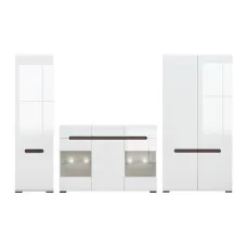 Набір меблів у вітальню Ацтека N77865 Білий / білий глянець ВМК (БРВ) Україна