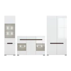 Набір меблів у вітальню Ацтека N77866 Білий / білий глянець ВМК (БРВ) Україна