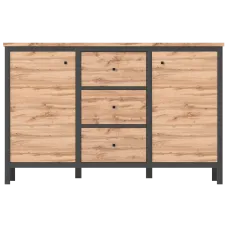 Комод Чос KOM2D3S Дуб Тахо / черный Гербор (Gerbor) Украина